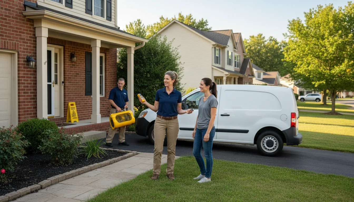 Residential water damage restoration in Bath, SD